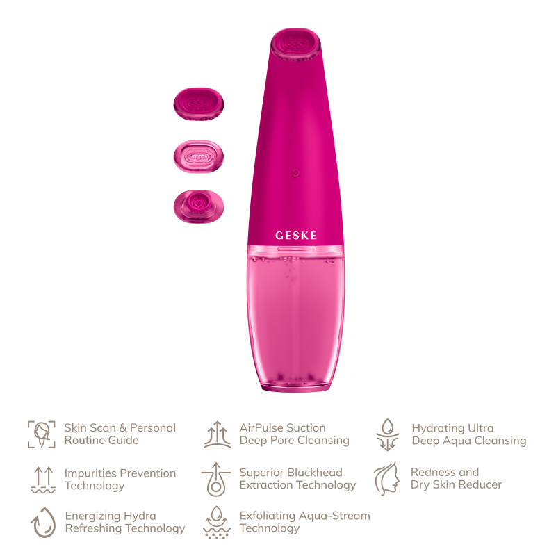 Очищуючий засіб для обличчя GESKE Aqua-Stream Face Cleanser 8 в 1 magenta