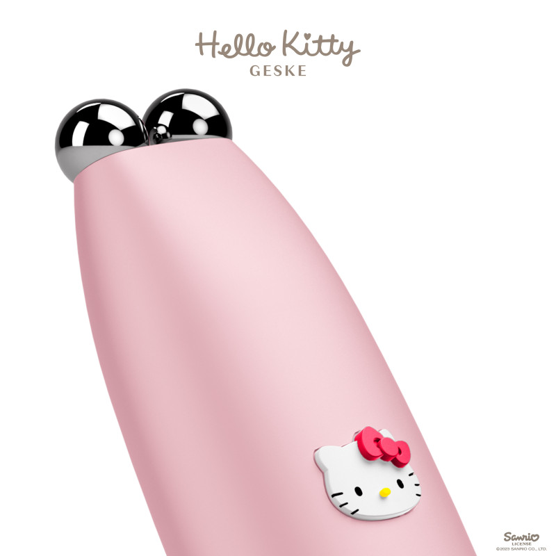 Мікрострумова ручка для підтяжки обличчя GESKE MicroCurrent Face-Lift Pen by Hello Kitty pink
