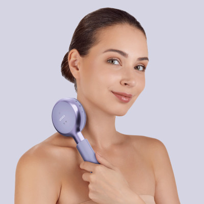 Звукова світлодіодна щітка для всього тіла GESKE Sonic LED Full-Body Brush&Intensive Exfoliator 9 в 1 purple