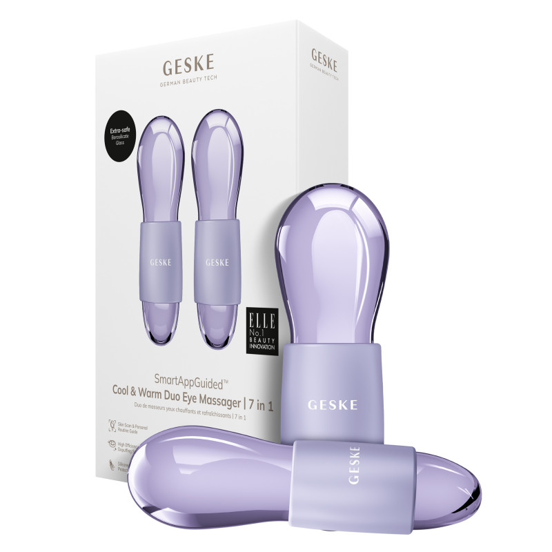 Подвійний масажер для очей GESKE Cool&Warm Duo Eye Massager purple