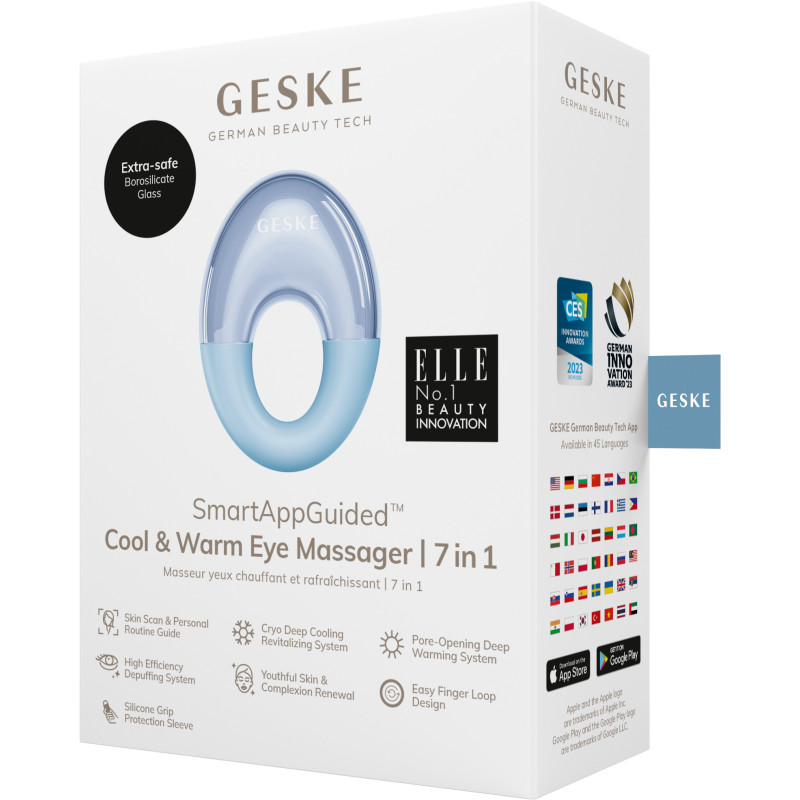 Масажер для очей GESKE Cool&Warm Eye Massager 7 в 1 aquamarine