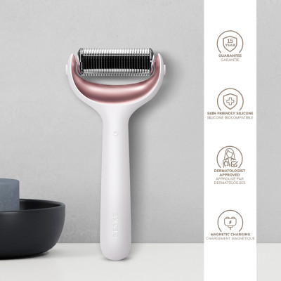 Електронний ролер для обличчя та тіла з мікроголками GESKE MicroNeedle Face&Body Roller 8 в 1 starlight