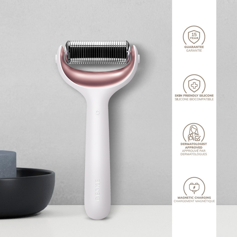 Електронний ролер для обличчя та тіла з мікроголками GESKE MicroNeedle Face&Body Roller 8 в 1 starlight