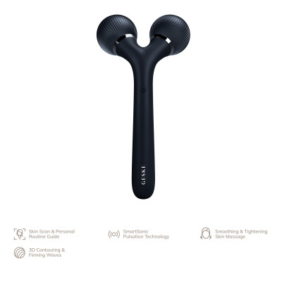 Електронний ультразвуковий ролик для обличчя та тіла GESKE Sonic Facial&Body Roller 4 в 1 black