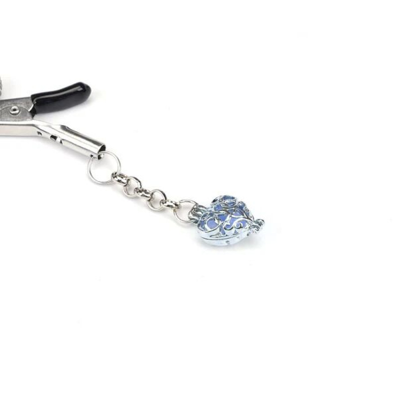 Затискачі для сосків Liebe Seele Glow-in-dark Nipple Clamps Blue