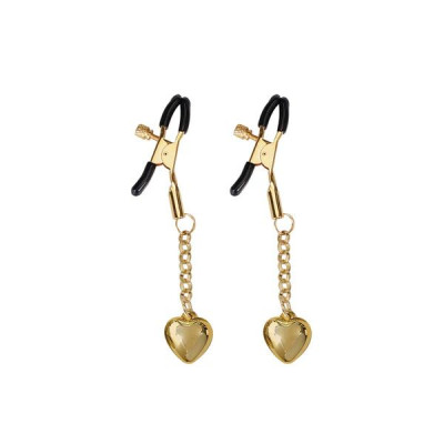 Затискачі для сосків Liebe Seele Solid Heart Nipple Clamps Gold Затискачі для сосків Liebe Seele Solid Heart Nipple Clamps Gold