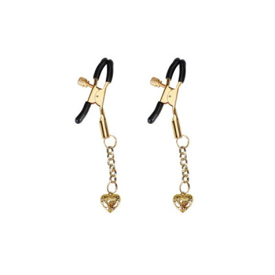 Затискачі для сосків Liebe Seele Hollow Heart Nipple Clamps Gold Затискачі для сосків Liebe Seele Hollow Heart Nipple Clamps Gold