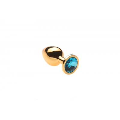 Анальна пробка із металу CRYSTAL Gold Topaz розмір: M