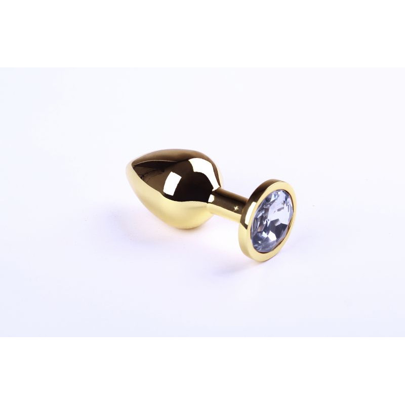 Анальна пробка із металу CRYSTAL Gold-Diamond розмір: М