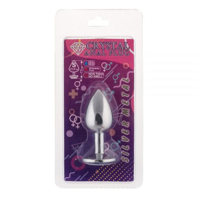 Анальна пробка CRYSTAL Silver Amethyst розмір: S