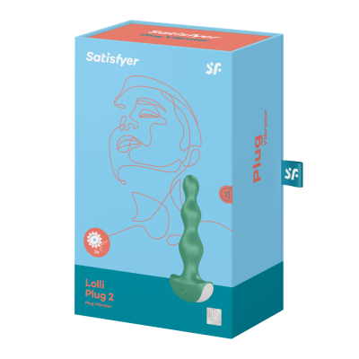 Анальный стимулятор шарики Lolli-Plug 2 цвет: зеленый Satisfyer