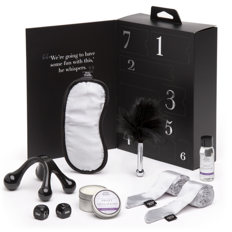 Набір для прелюдії Pleasure Overload: Sweet Sensations 2019 Адвент-календар з 7 предметів Fifty Shades of Grey, UK
