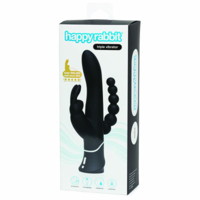 Потрійний вібратор HAPPY RABBIT Lovehoney