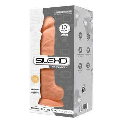 Фалоімітатор SilexD Flesh (MODEL 1 size 10in), двошаровий, силікон+Silexpan, діаметр 5 см